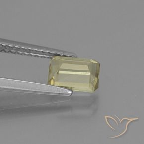 Diásporo com mudança de cor Luz amarela Natural 0.93ct, Corte Octógono / Esmeralda, VS