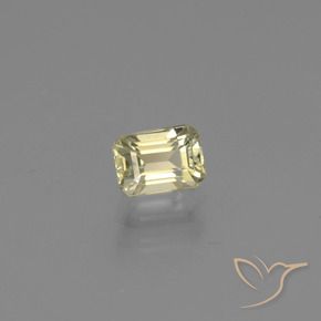 Diásporo com mudança de cor Amarelo Muito Pálido Natural 0.83ct, Corte Octógono / Esmeralda, VVS-VS