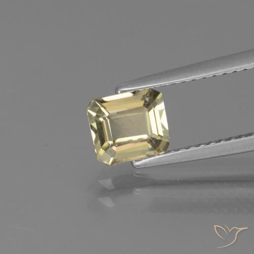 Diásporo com mudança de cor Amarelo Dourado Muito Claro Natural 0.98ct, Corte Octógono / Esmeralda, VS