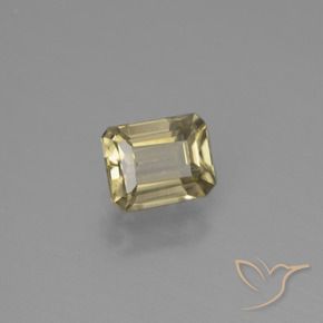 Diásporo com mudança de cor Amarelo Terroso Natural 0.86ct, Corte Octógono / Esmeralda, VS