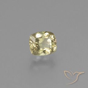 Diásporo com mudança de cor amarelo bege Natural 0.80ct, Almofada, VS