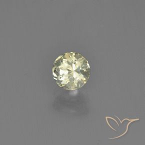 Diasporo de mudança de cor amarelo natural 0,61ct, corte redondo, VS