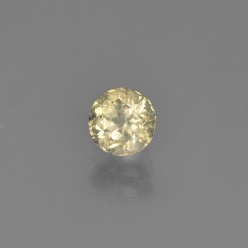 Diasporo de mudança de cor amarelo natural 0,68ct, corte redondo, VS