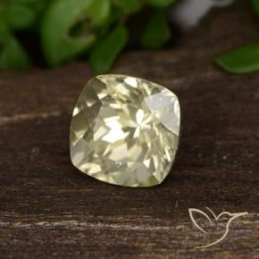 Diásporo com mudança de cor amarelo suave Natural 0.80ct, Almofada, VVS-VS
