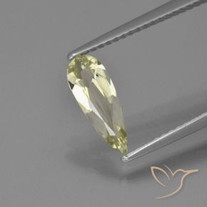 Diásporo com mudança de cor amarelo médio Natural 0.76ct, Formato de pêra, VVS-VS