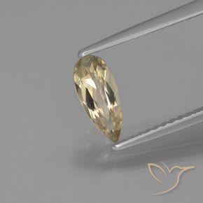 Diásporo com mudança de cor Amarelo Terroso Natural 0.70ct, Formato de pêra, VVS-VS