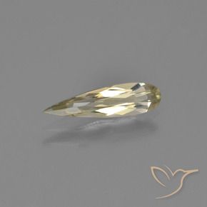 Diásporo com mudança de cor Amarelo Terroso Natural 0.82ct, Formato de pêra, VVS-VS