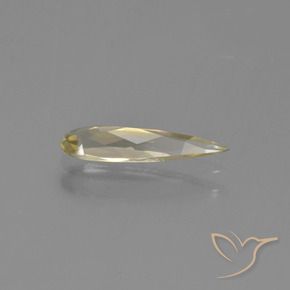 Diásporo com mudança de cor Amarelo Terroso Natural 0.82ct, Formato de pêra, VVS-VS