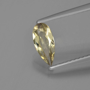 Diasporo de mudança de cor amarelo natural 0,61ct, formato de pêra, VVS-VS