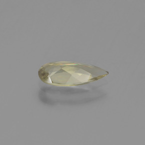 Diasporo de mudança de cor amarelo natural 0,61ct, formato de pêra, VVS-VS