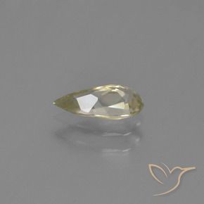 Diásporo com mudança de cor Amarelo Dourado Claro Natural 0.61ct, Formato de pêra, VVS-VS