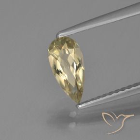Diásporo com mudança de cor amarelo quente Natural 0.74ct, Formato de pêra, VS