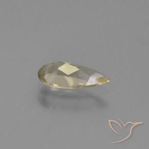 Diásporo com mudança de cor amarelo quente Natural 0.74ct, Formato de pêra, VS
