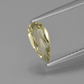 Diasporo de mudança de cor amarelo natural 0,75ct, formato de pêra, VVS-VS