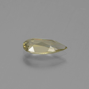 Diasporo de mudança de cor amarelo natural 0,75ct, formato de pêra, VVS-VS
