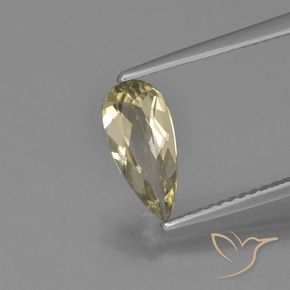 Diásporo com mudança de cor Amarelo Dourado Muito Claro Natural 1.09ct, Formato de pêra, VVS-VS