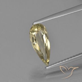 Diásporo com mudança de cor amarelo quente Natural 1.14ct, Formato de pêra, VS