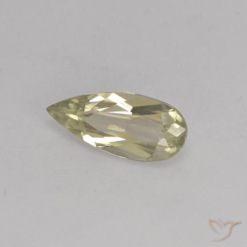Diasporo de mudança de cor amarelo natural 1,00ct, formato de pêra, VVS-VS