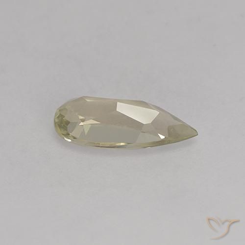 Diasporo de mudança de cor amarelo natural 1,00ct, formato de pêra, VVS-VS