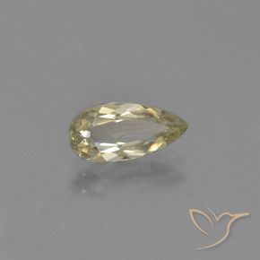 Diásporo com mudança de cor Amarelo Terroso Natural 1.22ct, Formato de pêra, VVS-VS