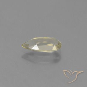 Diásporo com mudança de cor Amarelo Terroso Natural 1.22ct, Formato de pêra, VVS-VS