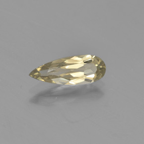Diasporo de mudança de cor amarelo natural 1,30ct, formato de pêra, VVS-VS