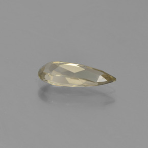 Diasporo de mudança de cor amarelo natural 1,30ct, formato de pêra, VVS-VS