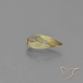 Diásporo com mudança de cor amarelo quente Natural 1.08ct, Formato de pêra, VVS-VS