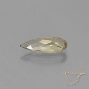 Diásporo com mudança de cor Amarelo Terroso Natural 1.40ct, Formato de pêra, VVS-VS