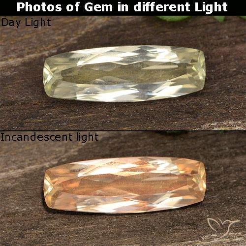 1.01ct Natural Luz amarela Diásporo com mudança de cor, Almofada, VVS