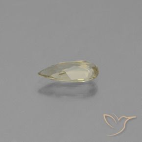 Diásporo com mudança de cor Amarelo Dourado Muito Claro Natural 0.79ct, Formato de pêra, VVS-VS