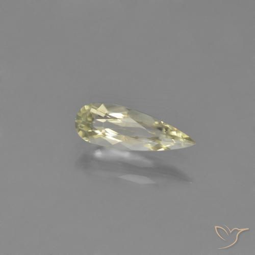 Diásporo com mudança de cor amarelo bege Natural 0.83ct, Formato de pêra, VVS-VS