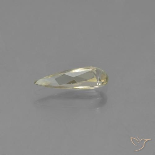 Diásporo com mudança de cor amarelo bege Natural 0.83ct, Formato de pêra, VVS-VS