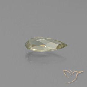 Diásporo com mudança de cor Luz amarela Natural 0.77ct, Formato de pêra, VVS-VS