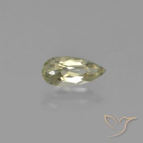 Diásporo com mudança de cor amarelo bege Natural 0.76ct, Formato de pêra, VVS-VS
