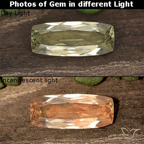 1.22ct Natural Luz amarela Diásporo com mudança de cor, Almofada, VS