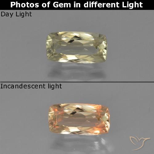 1.21ct Natural Luz amarela Diásporo com mudança de cor, Almofada, VS