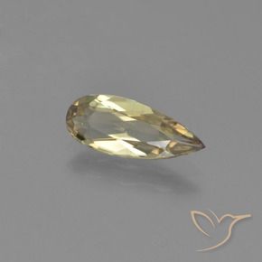 Diásporo com mudança de cor Amarelo Terroso Natural 1.31ct, Formato de pêra, VVS-VS