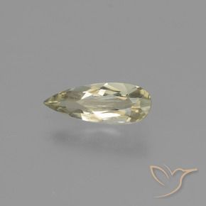 Diásporo com mudança de cor Amarelo muito claro Natural 0.69ct, Formato de pêra, VVS-VS