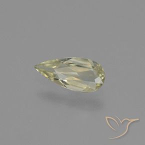 Diásporo com mudança de cor amarelo bege Natural 0.63ct, Formato de pêra, VVS-VS