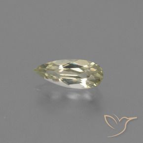 Diásporo com mudança de cor Amarelo muito claro Natural 0.77ct, Formato de pêra, VS-SI