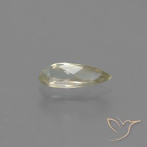 Diásporo com mudança de cor Amarelo muito claro Natural 0.77ct, Formato de pêra, VS-SI