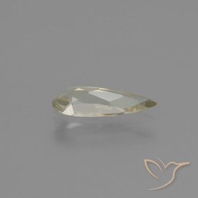 Diásporo com mudança de cor Amarelo muito claro Natural 0.70ct, Formato de pêra, VVS-VS