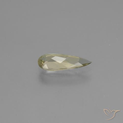 Diásporo com mudança de cor Amarelo claro Natural 0.97ct, Formato de pêra, VVS-VS