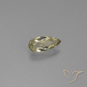 Diásporo com mudança de cor amarelo suave Natural 0.90ct, Formato de pêra, VVS-VS