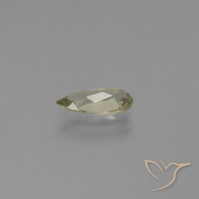 Diásporo com mudança de cor amarelo suave Natural 0.90ct, Formato de pêra, VVS-VS
