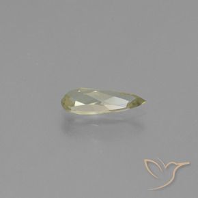 Diásporo com mudança de cor Amarelo claro Natural 1.00ct, Formato de pêra, VS