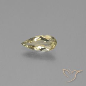 Diásporo com mudança de cor Amarelo claro Natural 0.99ct, Formato de pêra, VS