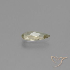 Diásporo com mudança de cor Amarelo claro Natural 0.99ct, Formato de pêra, VS