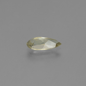 Diasporo de mudança de cor amarelo natural 1,19ct, formato de pêra, VVS-VS
